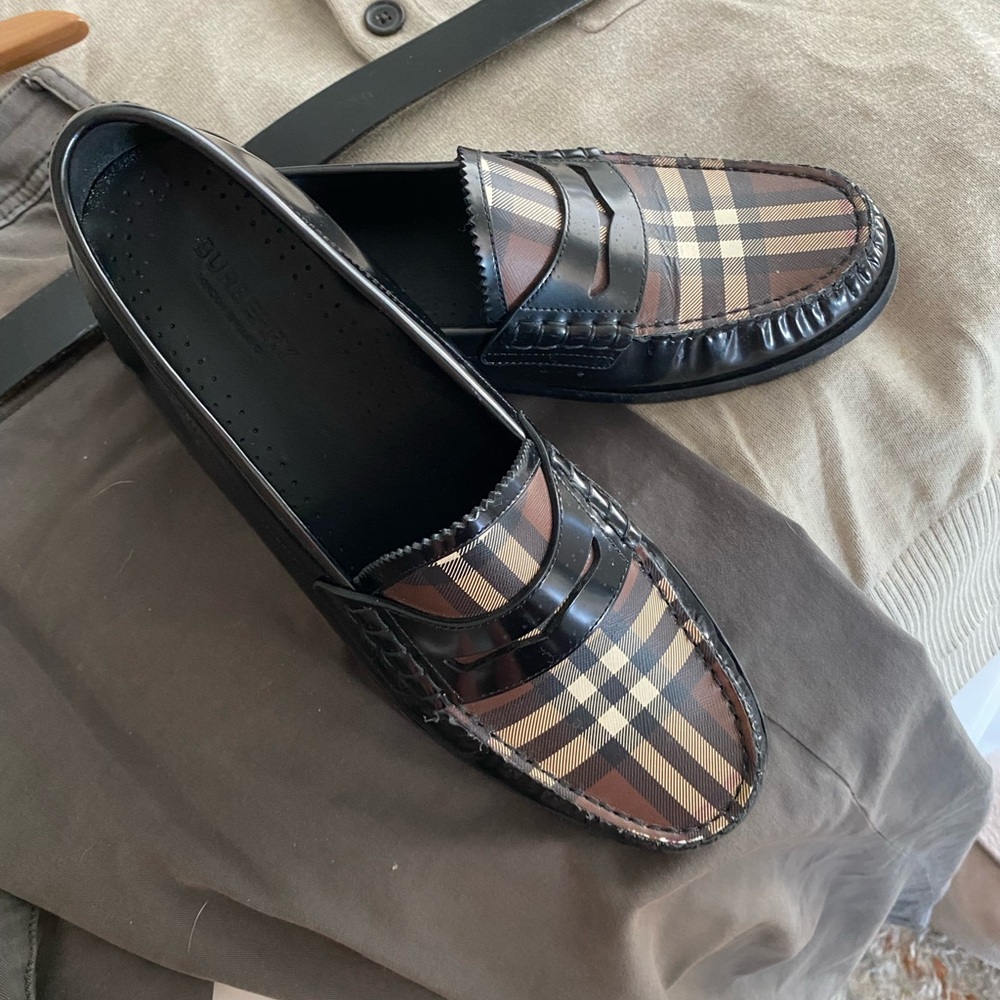 Burberry loafers, new.